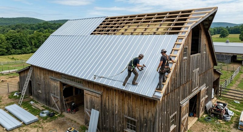 Barn Roof Construction in Yorktown, VA