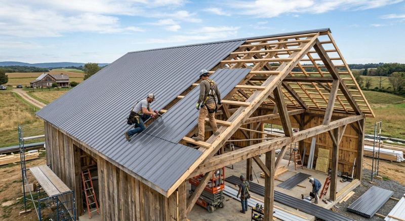 Barn Roof Installation in Yorktown, VA