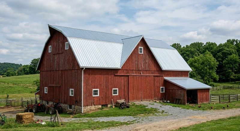 Barn Roof Replacement in Williamsburg, VA