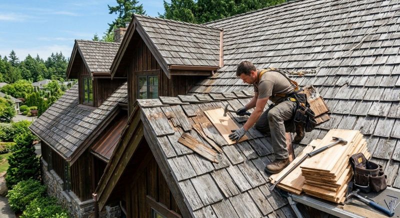Cedar Shake Roof Repair in Carrollton, VA