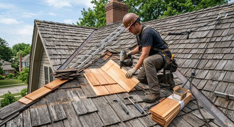 Cedar Shake Roof Repair in Hudgins, VA