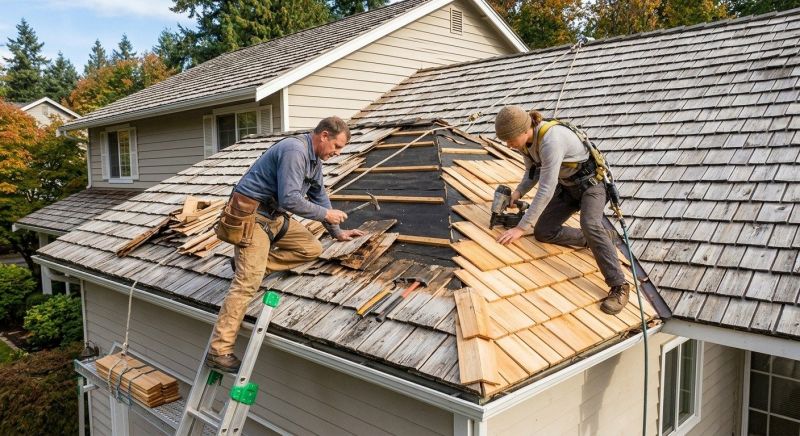 Cedar Shingles Repair in Poquoson, VA