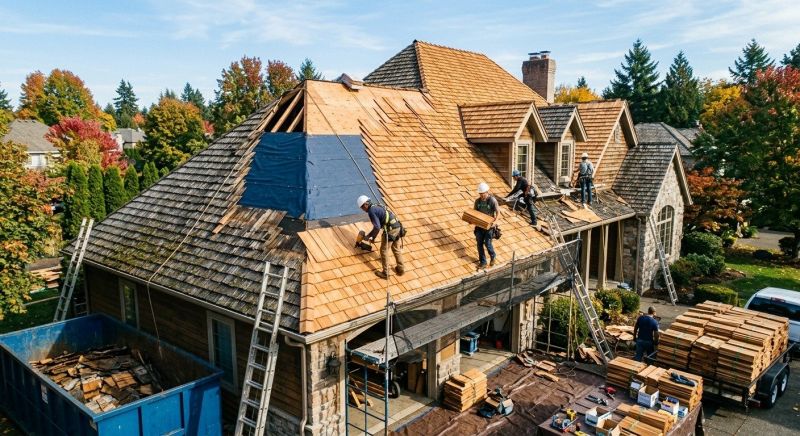 Cedar Shingles Replacement in Norfolk, VA