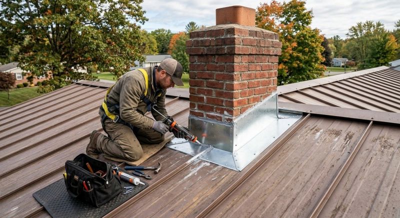 Metal Roof Flashing Repair in Yorktown, VA