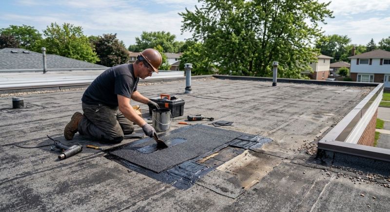 Rubber Roof Repair in Hudgins, VA