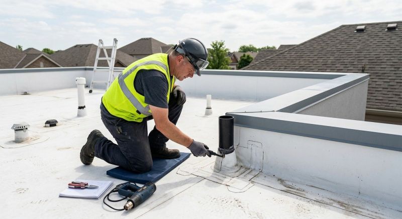 Single Ply Roof Inspection in Yorktown, VA