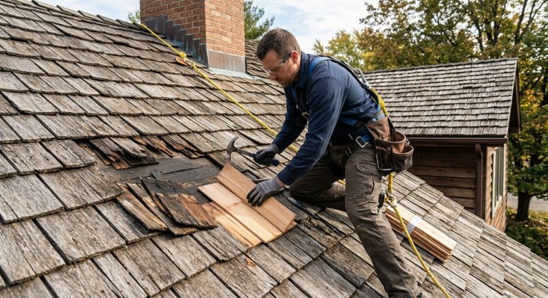 Wood Shake Roof Repair in Hampton, VA